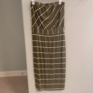 Strapless Striped Dress